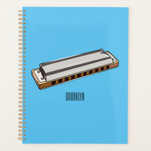 Harmonica Cartoon Illustration Planer