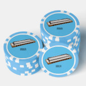 Harmonica Cartoon Illustration Pokerchips (Stapel)