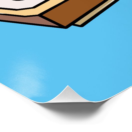 Harmonica Cartoon Illustration Poster (Ecke)