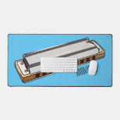 Harmonica Cartoon Illustration Schreibtischunterlage (Tastatur & Maus)