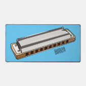 Harmonica Cartoon Illustration Schreibtischunterlage (Vorderseite)