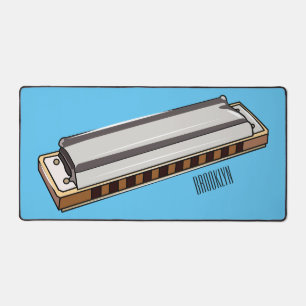 Harmonica Cartoon Illustration Schreibtischunterlage