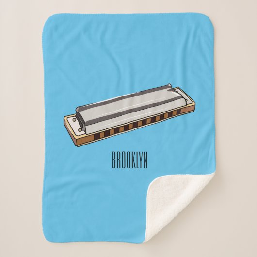 Harmonica Cartoon Illustration Sherpadecke (Vorderseite)