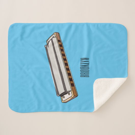 Harmonica Cartoon Illustration Sherpadecke (Vorderseite (Horizontal))