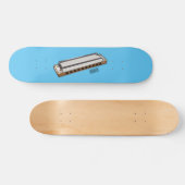 Harmonica Cartoon Illustration Skateboard (Horizontal)