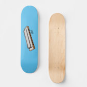 Harmonica Cartoon Illustration Skateboard (Vorderseite)