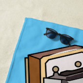 Harmonica Cartoon Illustration Strandtuch (Beispiel)