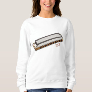 Harmonica Cartoon Illustration Sweatshirt