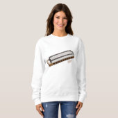 Harmonica Cartoon Illustration Sweatshirt (Vorne ganz)