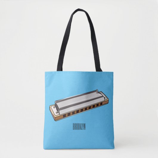 Harmonica Cartoon Illustration Tasche (Vorderseite)