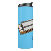 Harmonica Cartoon Illustration Thermosbecher (Nach links gedreht)