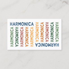 Harmonica Colorful Visitenkarte