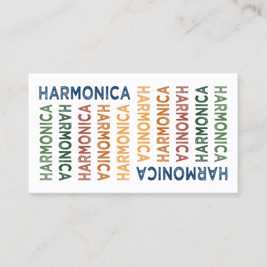 Harmonica Colorful Visitenkarte (Vorderseite)