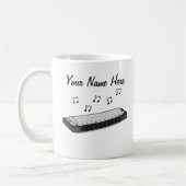 Harmonica Custom Tasse Harp Player Musician Gesche (Links)