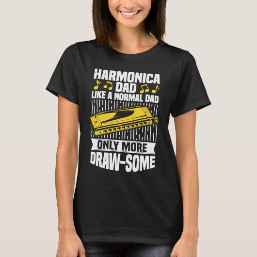 Harmonica Dad Mouth Organ French Harp & Harmonica T-Shirt (Vorderseite)