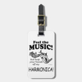 Harmonica Feel Musik Gepäckanhänger (Vorderseite vertikal)