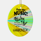 Harmonica Feel Musik Keramik Ornament (Rechts)