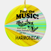 Harmonica Feel Musik Keramik Ornament (Hinten)