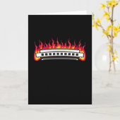 Harmonica Flame Instrument Blues Karte (Gelbe Blume)