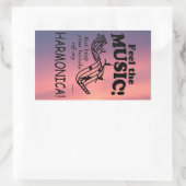 Harmonica fühlt sich wie ein rechteckiger Aufklebe Aufkleber (Tasche)