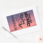 Harmonica fühlt sich wie ein rechteckiger Aufklebe Aufkleber (Umschlag)