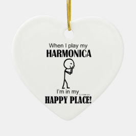 Harmonica Happy Place Keramik Ornament