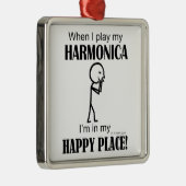 Harmonica Happy Place Ornament Aus Metall (Rechts)