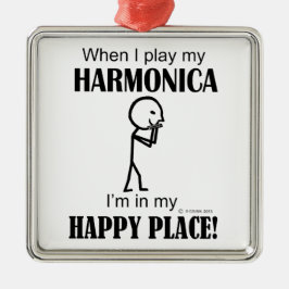 Harmonica Happy Place Ornament Aus Metall
