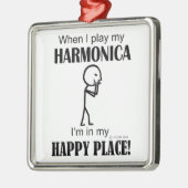 Harmonica Happy Place Ornament Aus Metall (Links)