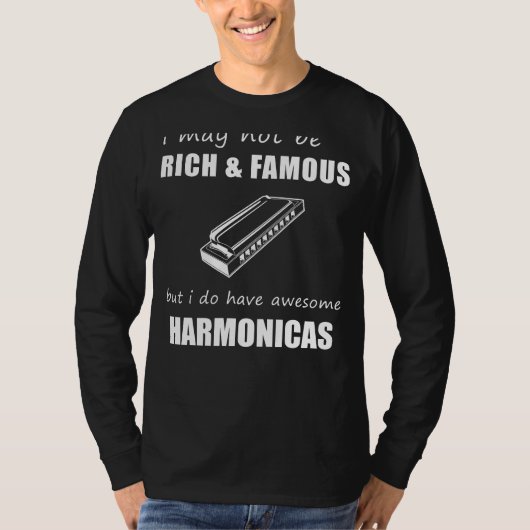 Harmonica Held: Entfesseln Sie Musikalische Brilli T-Shirt (Vorderseite)
