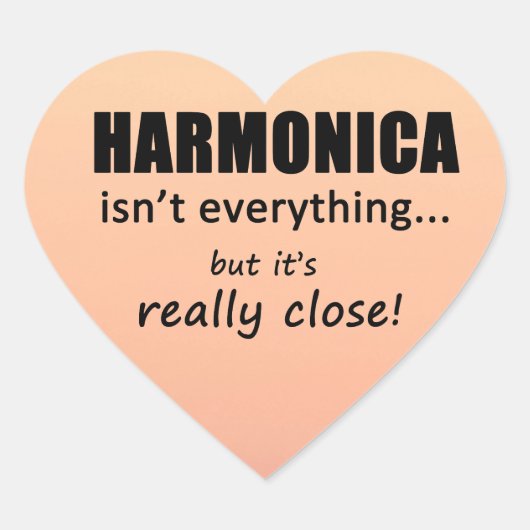Harmonica ist nicht alles Herz Sticker (Vorderseite)