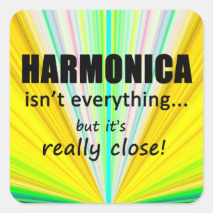 Harmonica ist nicht alles Square Sticker