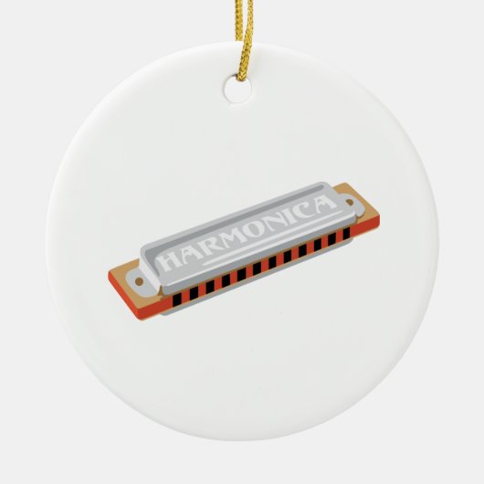 Harmonica Keramik Ornament (Vorne)