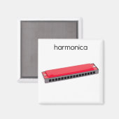 Harmonica Kühlschrank Magnet (Vorderseite/Rückseite)