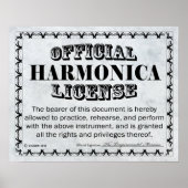 Harmonica License Poster (Vorne)