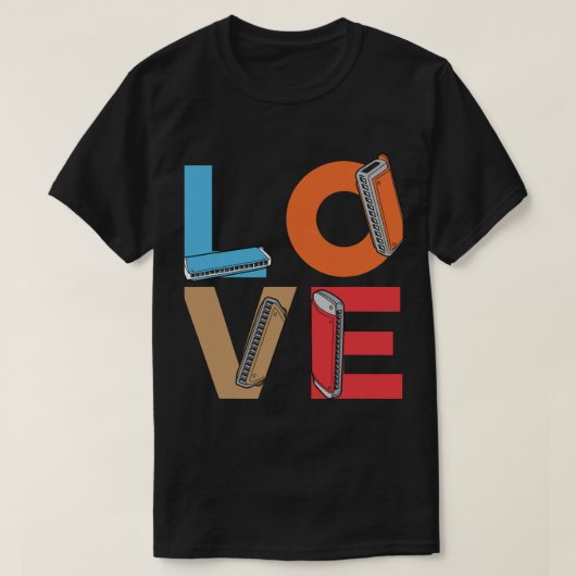 Harmonica Lover Liebe Harmonicas Harmonica Player T-Shirt (Design vorne)