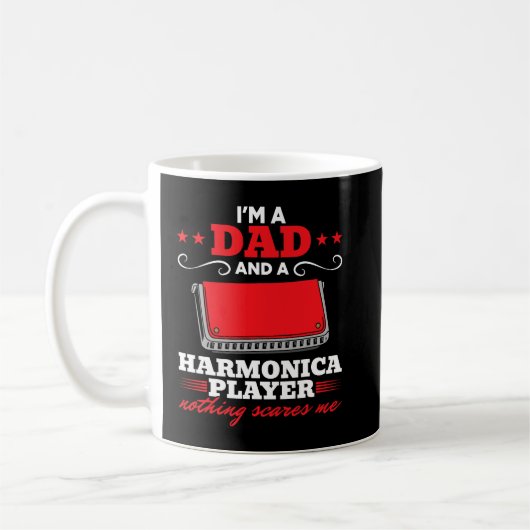 Harmonica Lover Mens Daddy Harmonica Musician Im A Kaffeetasse (Links)