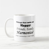 Harmonica macht mich glücklich kaffeetasse (Links)