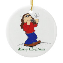 Harmonica Man Christmas Ornament