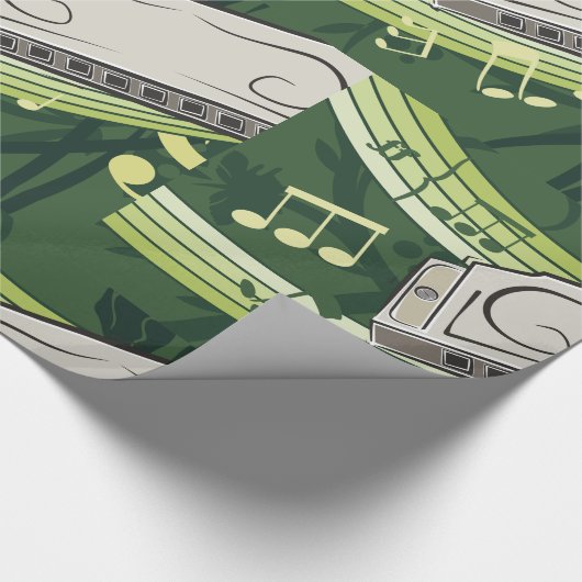 Harmonica Music Geschenkpapier (Ecke)