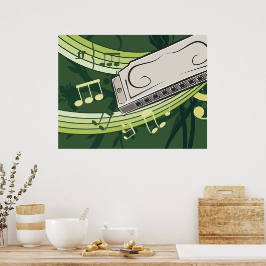 Harmonica Music Poster (Küche)