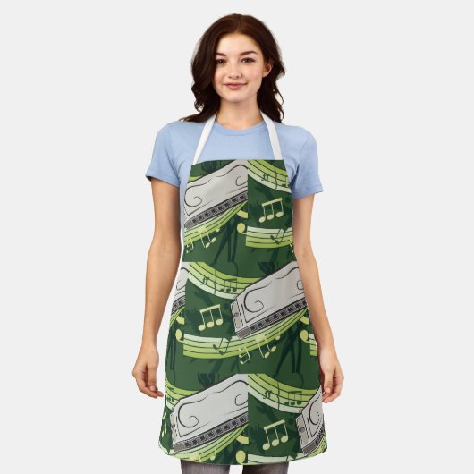 Harmonica Music Schürze (Getragen)