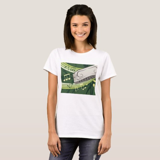 Harmonica Music T-Shirt (Vorne ganz)