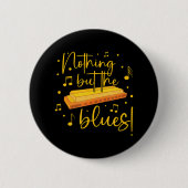 Harmonica Musician Blues Blues Lover Button (Vorderseite)