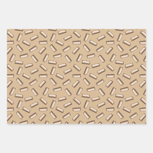 Harmonica Pattern Geschenkpapier Set (Vorderseite)