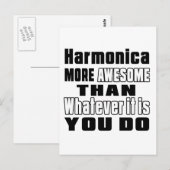 Harmonica phantastischer, was immer Sie tun Postkarte (Vorne/Hinten)