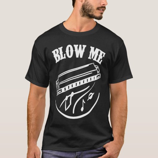 Harmonica Player Blow T-Shirt (Vorderseite)