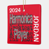 Harmonica Player Extraordinaire CUSTOM Keramikornament (Links)