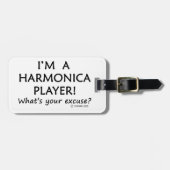 Harmonica Player Gepäckanhänger (Vorderseite horizontal)