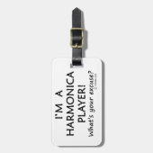 Harmonica Player Gepäckanhänger (Vorderseite vertikal)